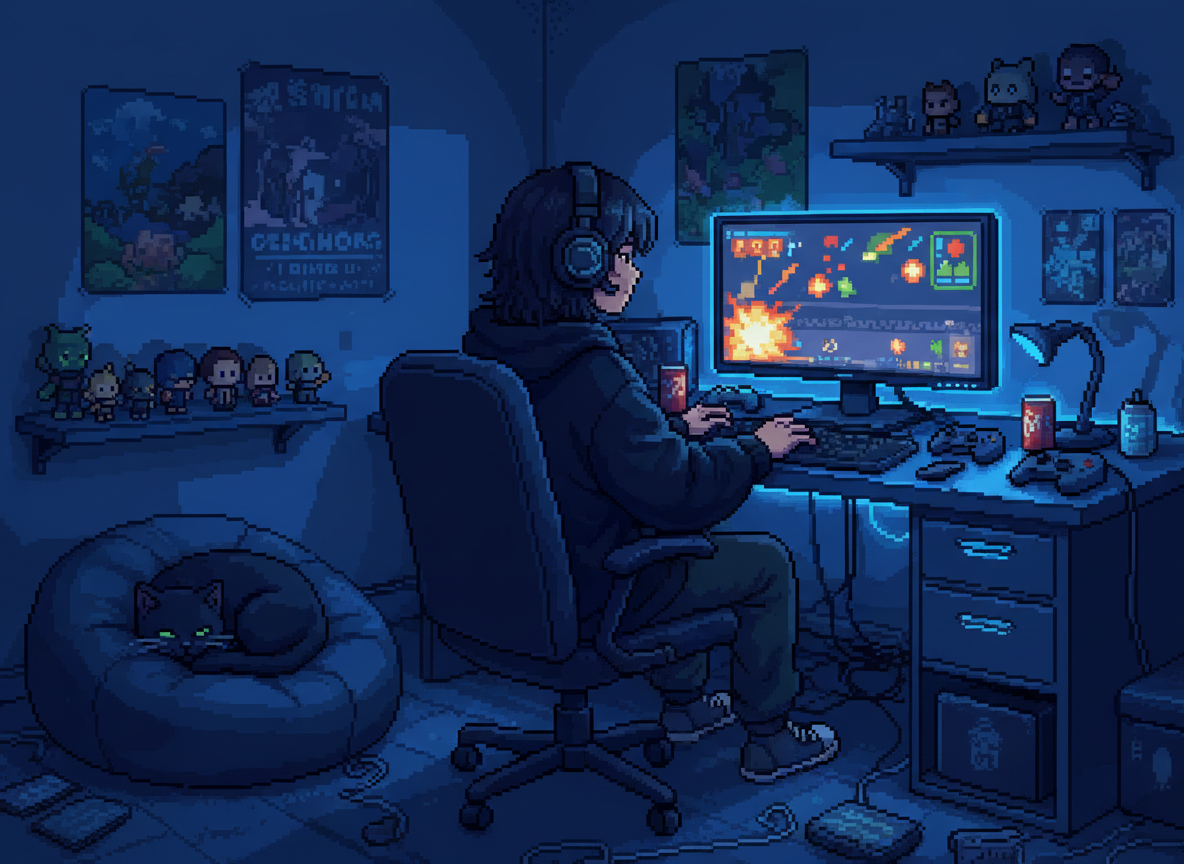 Pixel art gaming görseli