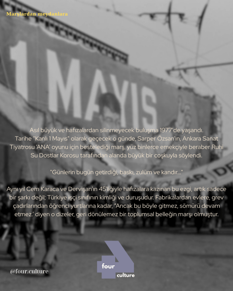 1 Mayıs Kutlamaları: 1977'de yapılan büyük buluşma ve emekçilerin coşkusu.
